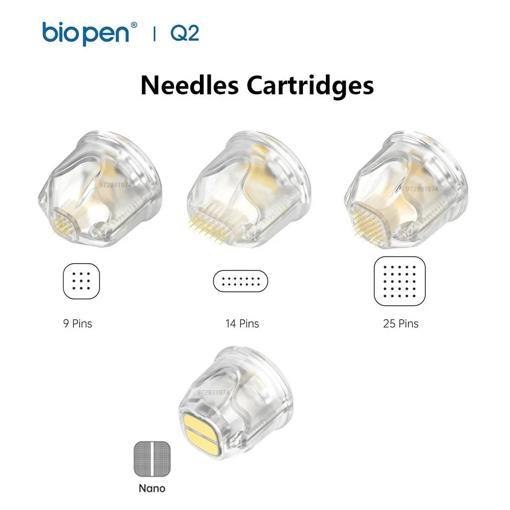 Bio Pen Replacement Cartridge – Compatible with Q2 & Q1S, Titanium Needles